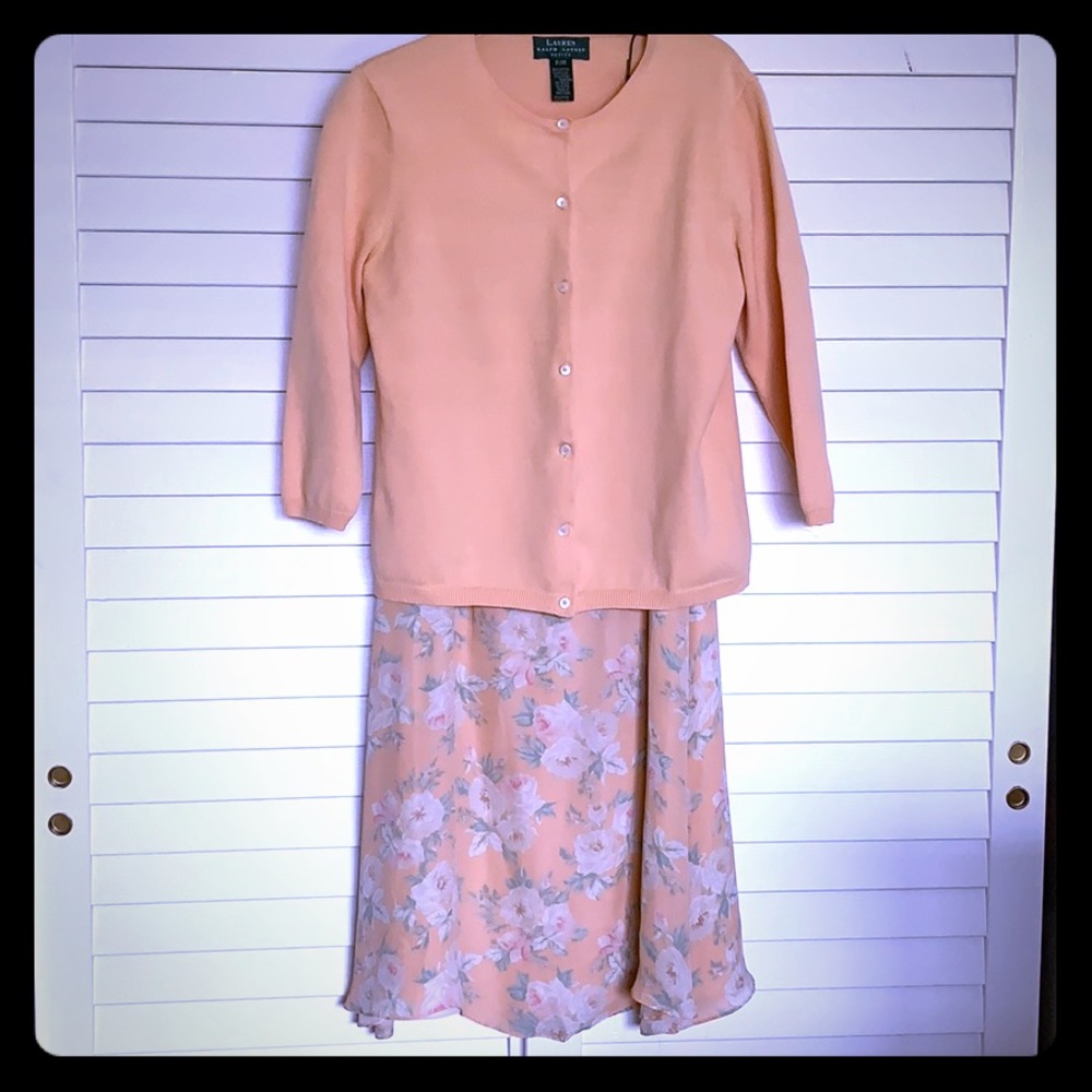 Ralph Lauren Petite size 2  maxi skirt- side zip